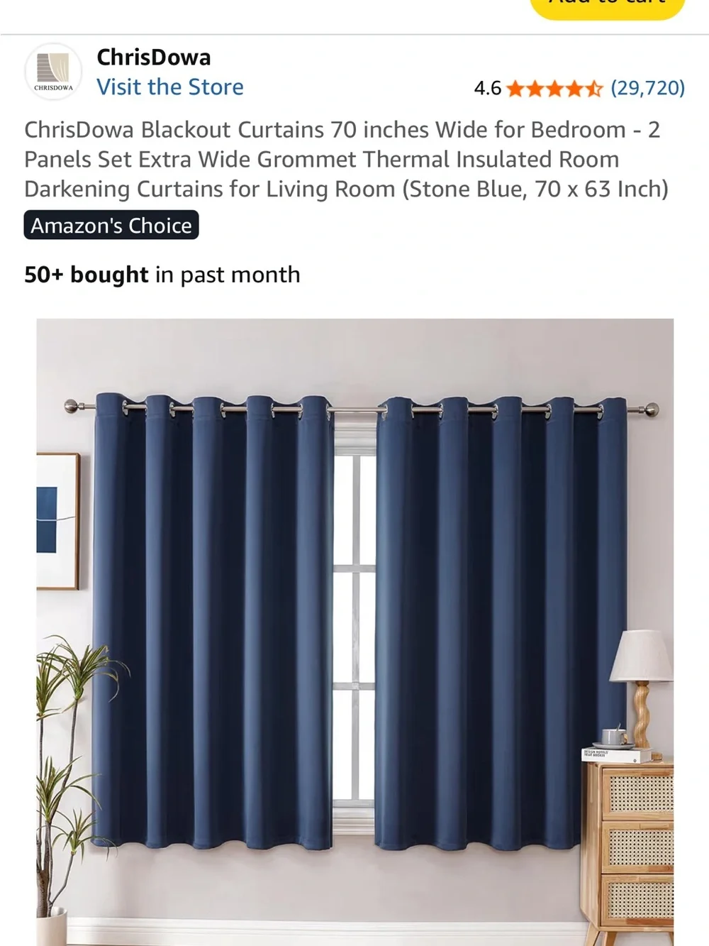 Blue Grommet Top Curtain Panels 2-70x63 / 2-70x84 Home Accents*4 curtain panels